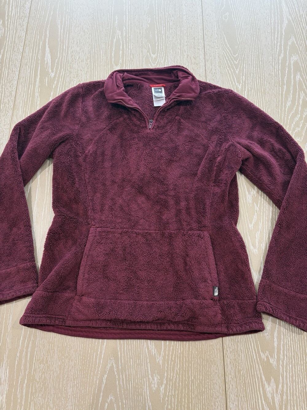 The North Face Pink 1/4 Zip Front Pullover Polyester Women's Medium